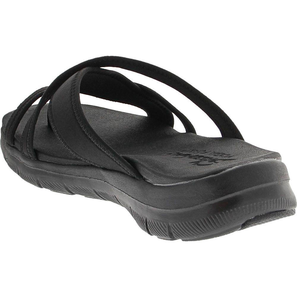 Skechers Flex Appeal 2.5 Start Up 2.0 Womens Sandals Black Back View