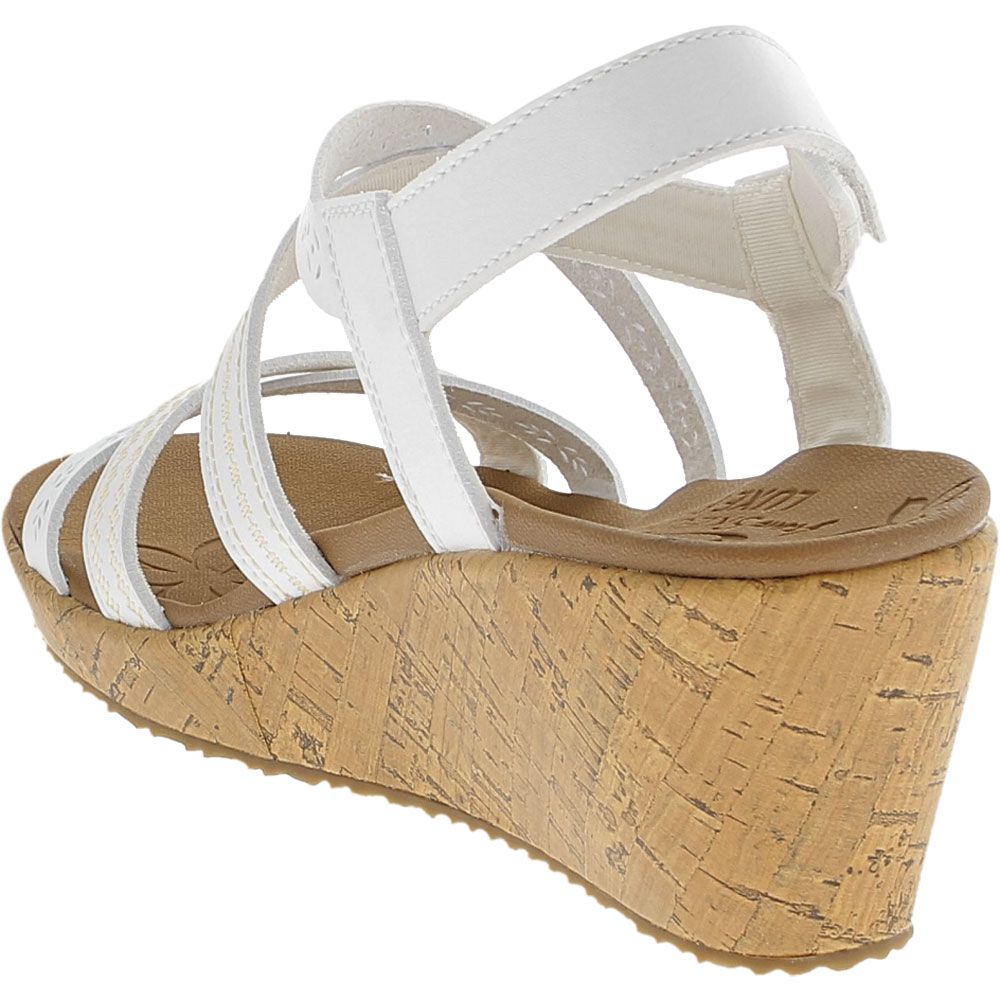 Skechers Beverlee Delicate Glow Sandals - Womens White Back View