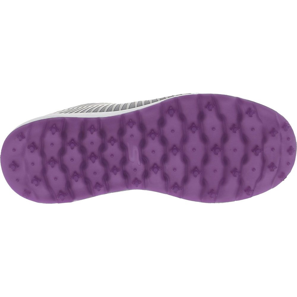 Skechers Max Swing Golf Shoes - Womens Grey Purple Sole View