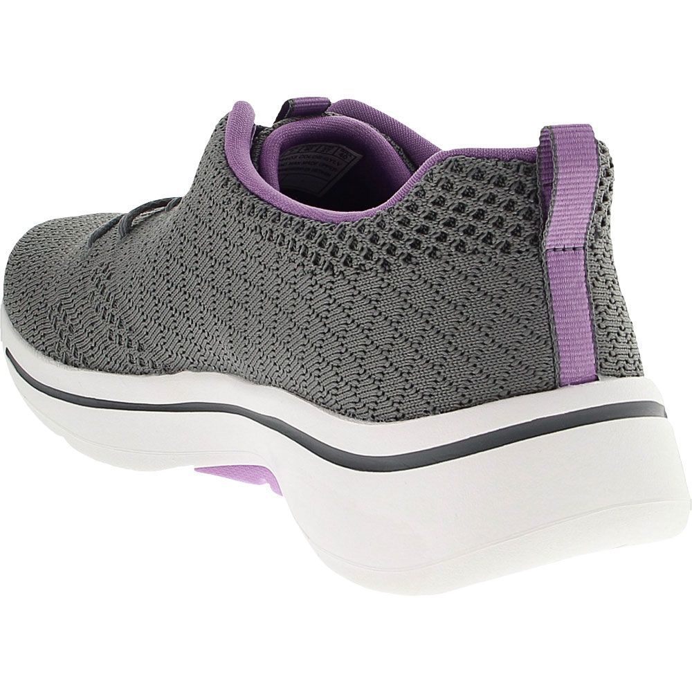 Skechers Go Walk Arch Fit Unify Walking Shoes - Womens Grey Back View