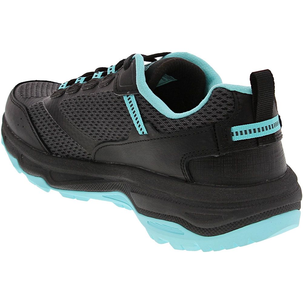 Skechers Go Run Trail Altitude Trail Running Shoes - Womens Black Aqua Back View