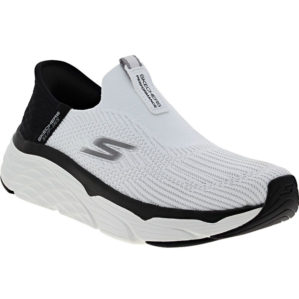 Skechers Slip In Max Cushioning Walking Shoes - Womens White Black