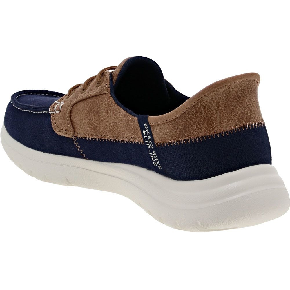 Skechers Slip Ins On The Go Palmilla Slip on Casual Shoes - Womens Navy Back View