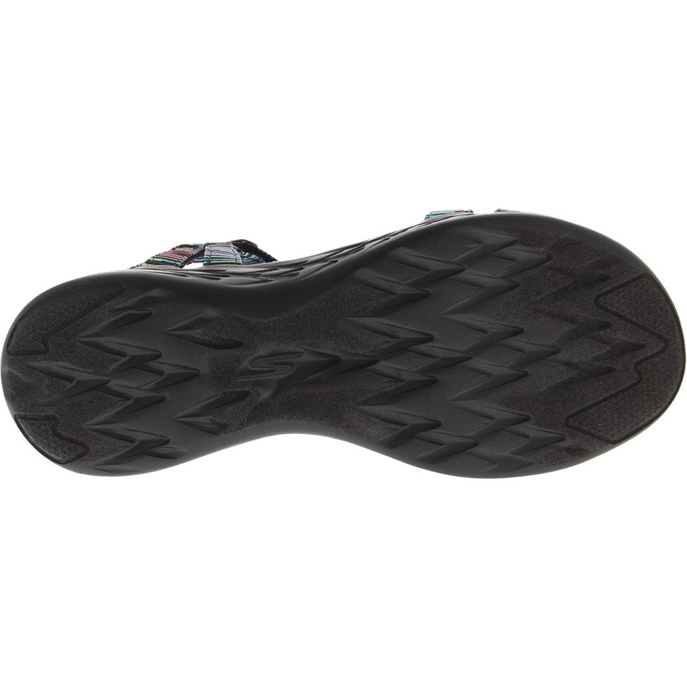 Skechers On The Go 600 Electric Slide Sandals - Womens Black Sole View