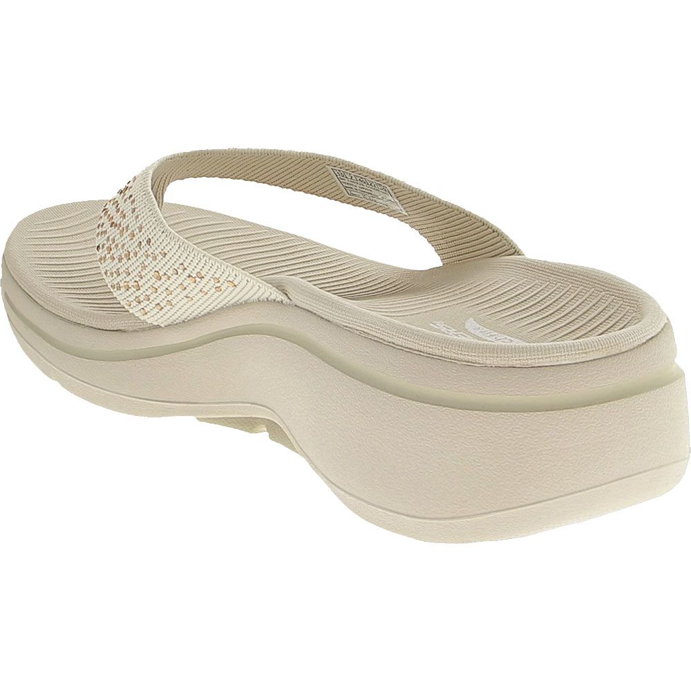 Skechers Go Walk Arch Fit Dazzle Womens Sandals Natural Back View