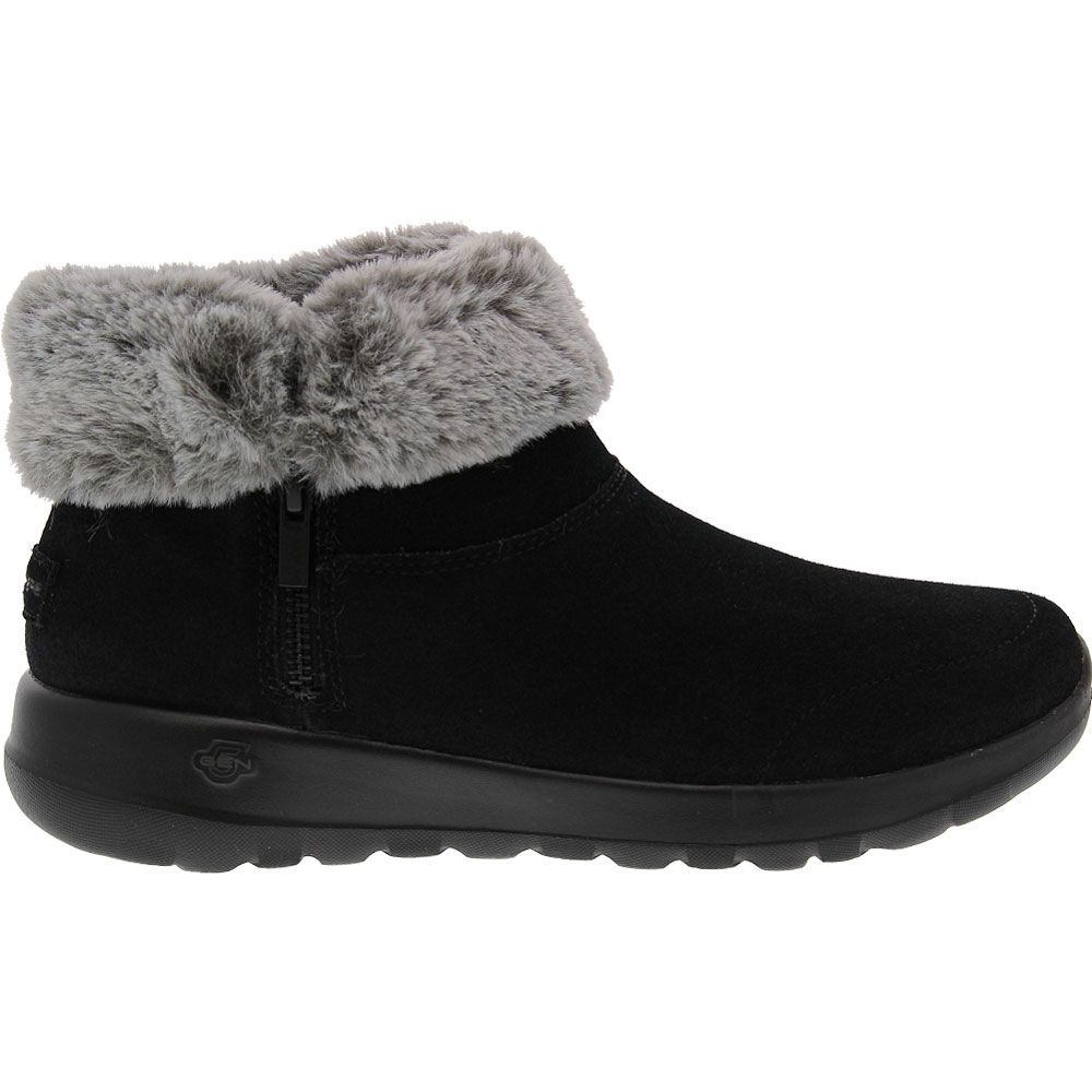 Skechers On The Go Joy Casual Boots - Womens Black Grey Side View