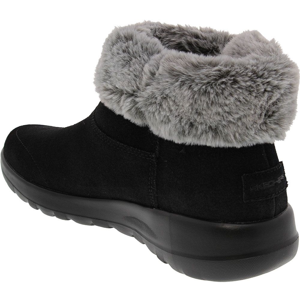 Skechers On The Go Joy Casual Boots - Womens Black Grey Back View