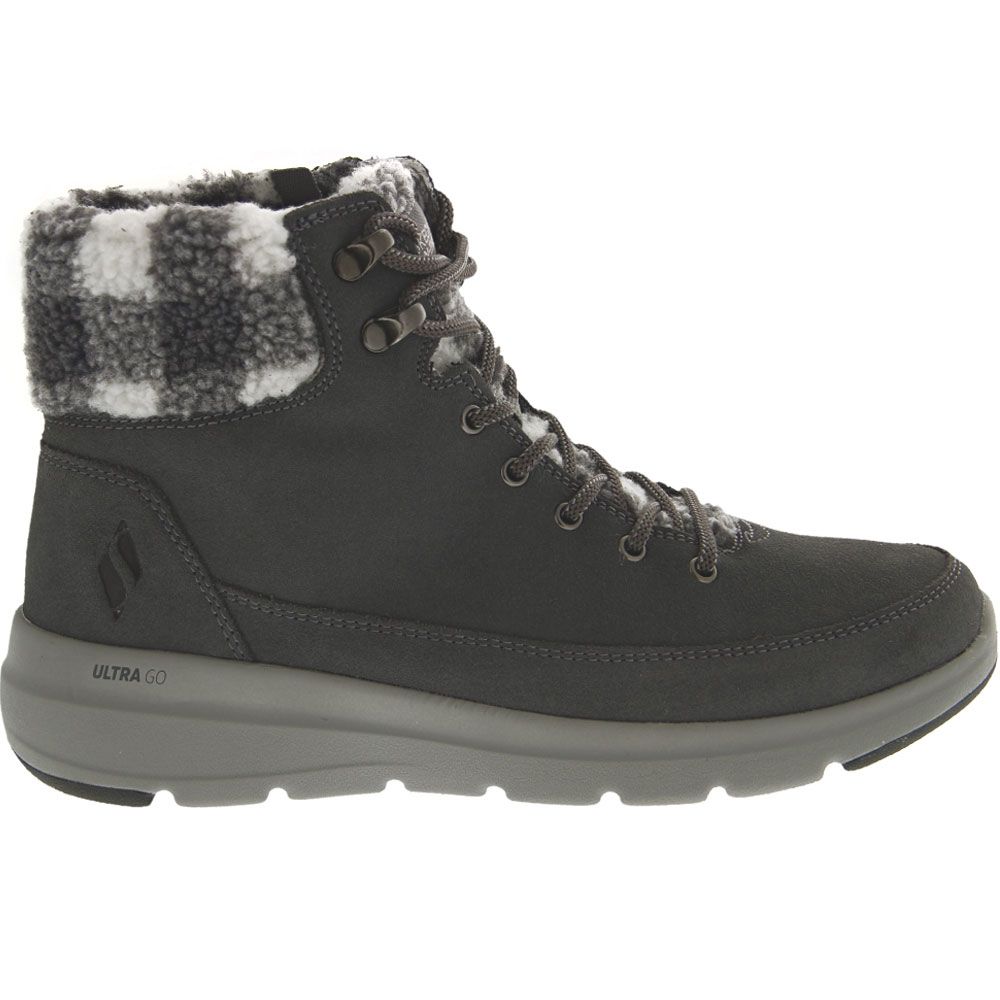 Skechers Glacial Ultra Timber Casual Boots - Womens Charcoal