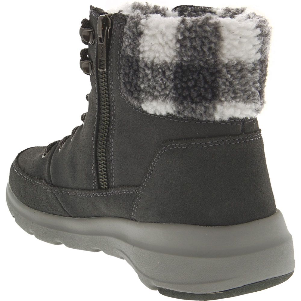 Skechers Glacial Ultra Timber Casual Boots - Womens Charcoal Back View