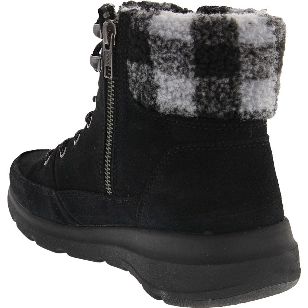 Skechers Glacial Ultra Timber Casual Boots - Womens Black Grey Back View