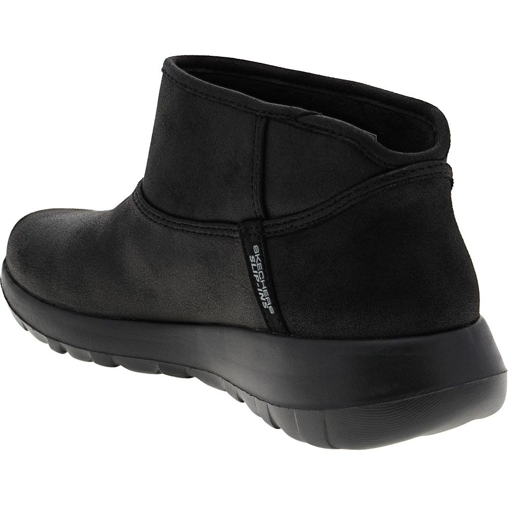 Skechers Slip Ins On The Go Joy Delightful Casual Boots - Womens Black Back View
