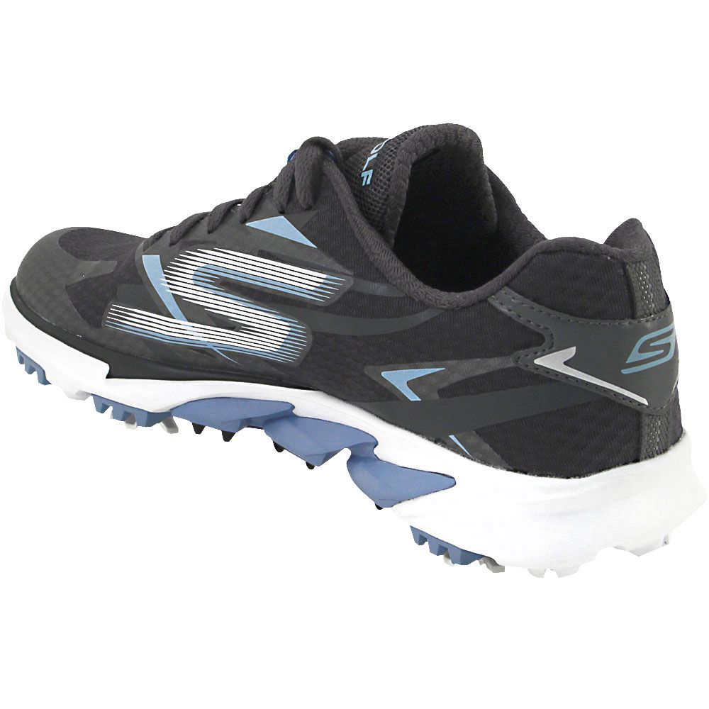 Skechers Blade Power Golf Shoes - Womens Grey Blue Back View