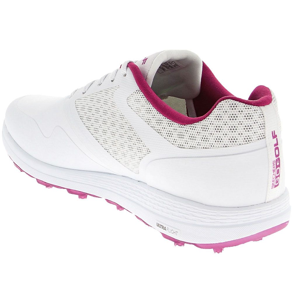 Skechers Go Golf Max Golf Shoes - Womens White Purple Back View