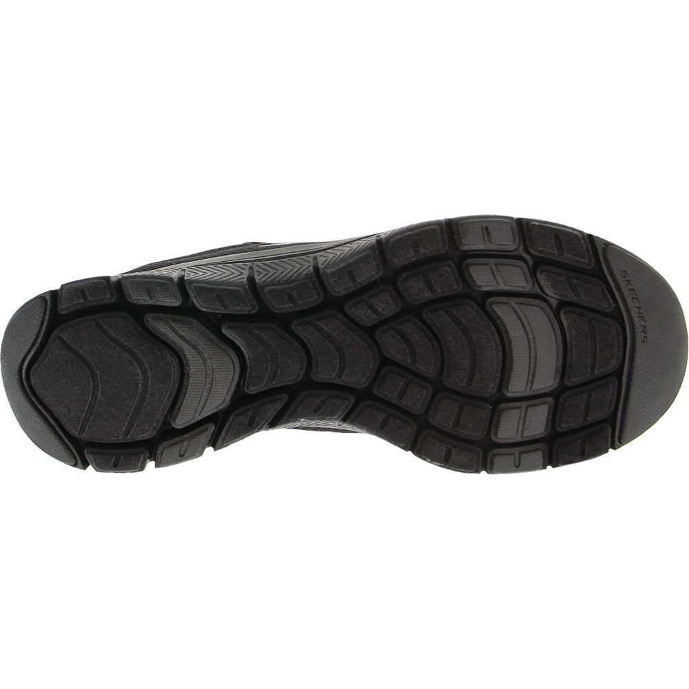 Skechers Flex Appeal 4 Brillian Lifestyle Shoes - Womens Black Black Sole View