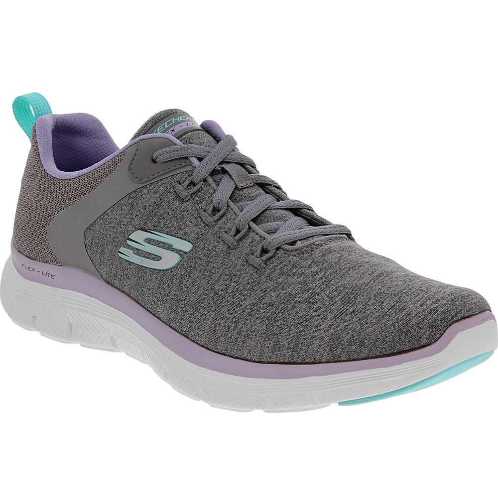 Skechers Flex Appeal 4 Womens Lifestyle Shoes Grey Lavender