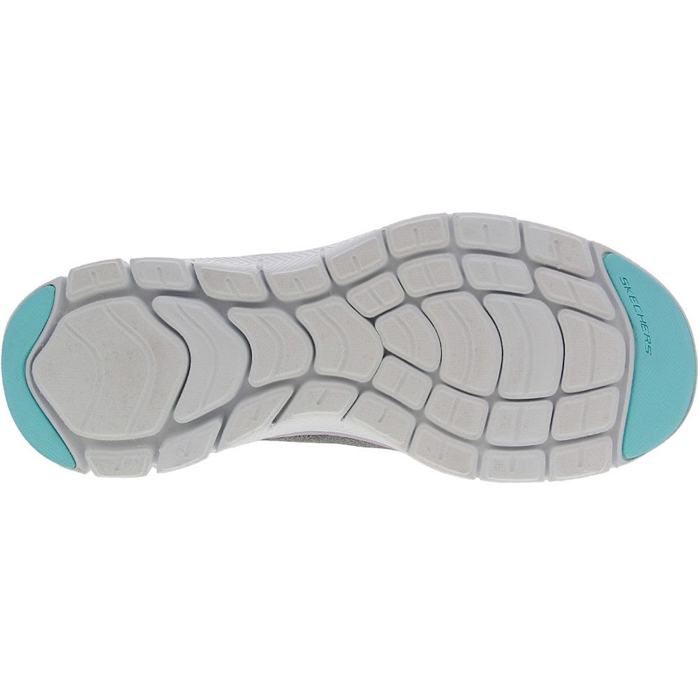 Skechers Flex Appeal 4 Womens Lifestyle Shoes Grey Lavender Sole View
