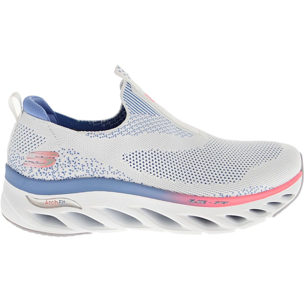 Skechers Arch Fit Glide-Step Womens Lifestyle Shoes - Womens White Multi Side View