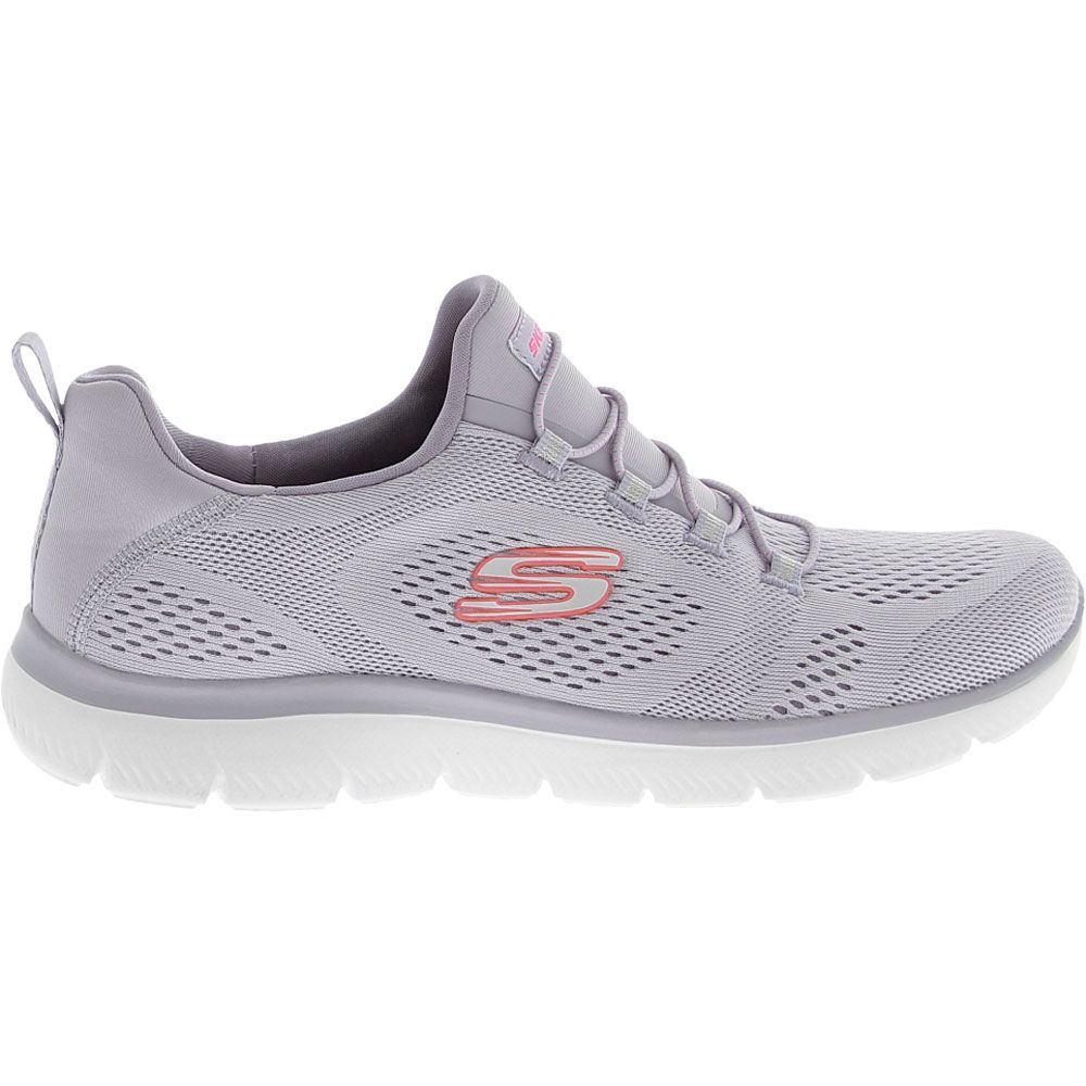Skechers Summits Perfect Views Womens Lifestyle Shoes Lavender Side View