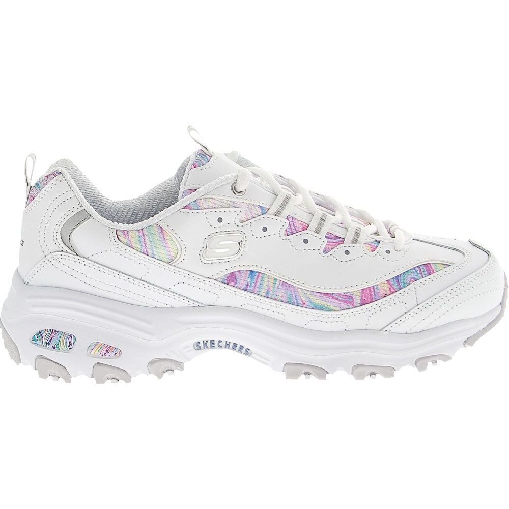 Skechers D'Lites Whimsical Dreams Womens Lifestyle Shoes White Multi