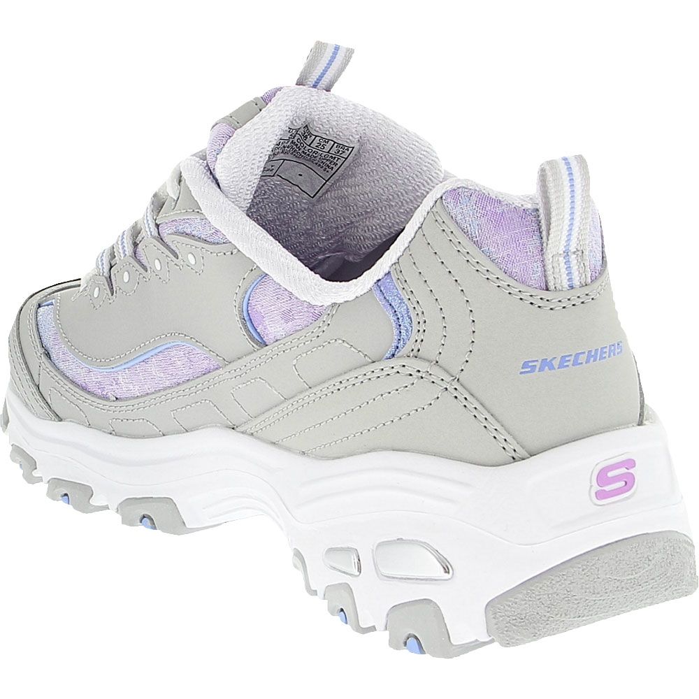 Skechers Dlites Spendid Journey Lifestyle Shoes - Womens Grey Back View