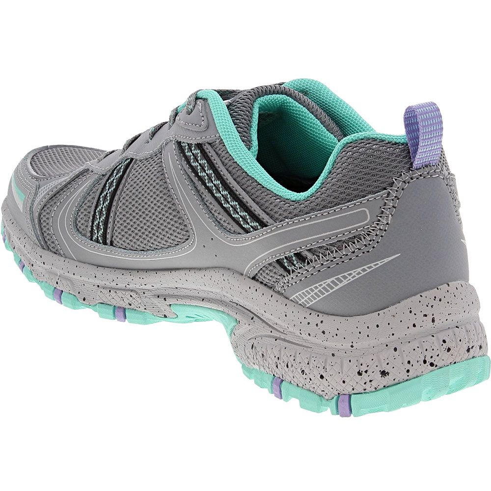 Skechers Hillcrest Trail Running Shoes - Womens Grey Back View