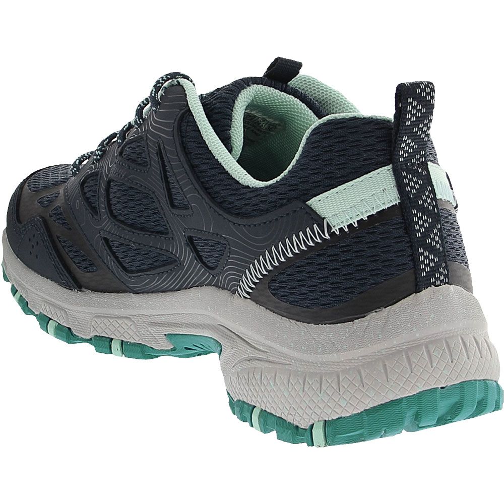 Skechers Hillcrest Pure Escapade Womens Trail Running Shoes Navy Back View