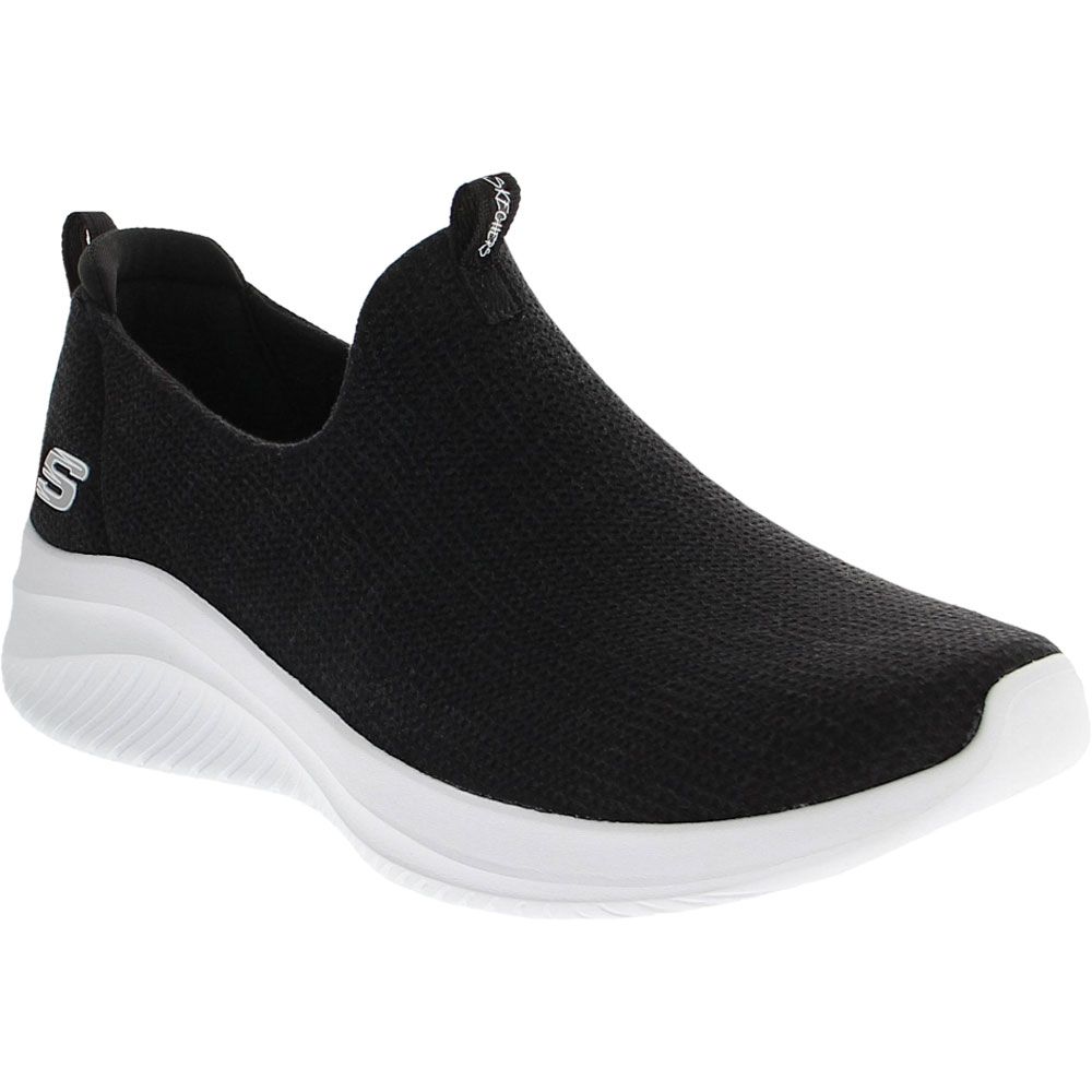 Skechers Ultra Flex 3.0 Soft Classics Womens Lifestyle Shoes Black White