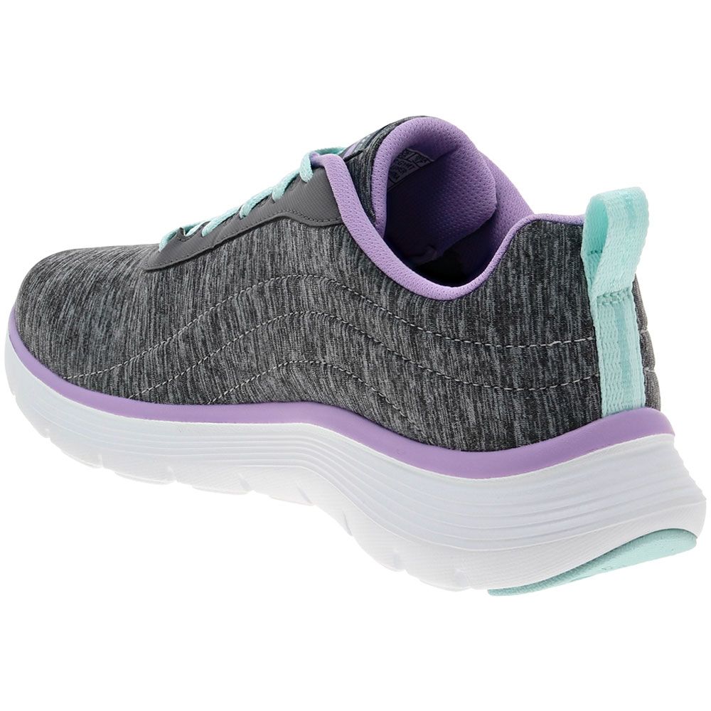 Skechers Flex Appeal 5 Modern Times Lifestyle Shoes - Womens Grey Back View