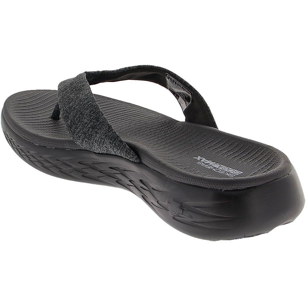 Skechers On The Go 600 Glisten Slide Sandals - Womens Black Back View