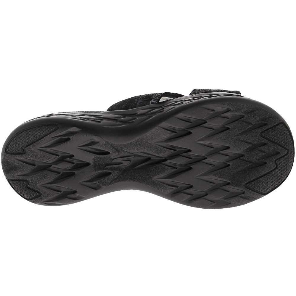 Skechers On-The-Go 600 Monarch Slide Sandal - Womens Black Sole View