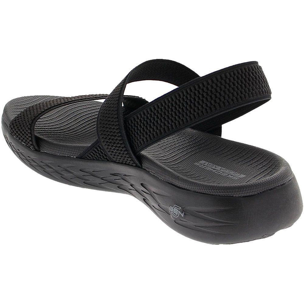 Skechers On The Go 600 Flawless Slide Sandals - Womens Black Back View