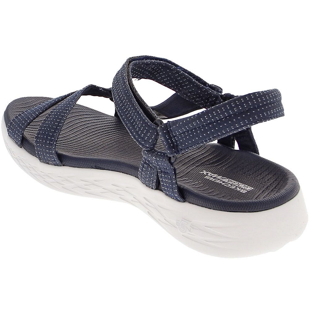Skechers On The Go 600 Brilliancy Womens Sandals Navy Back View