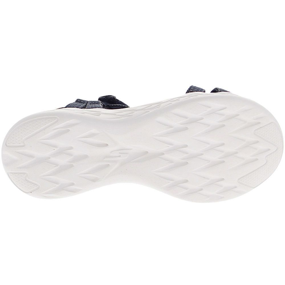 Skechers On The Go 600 Brilliancy Womens Sandals Navy Sole View
