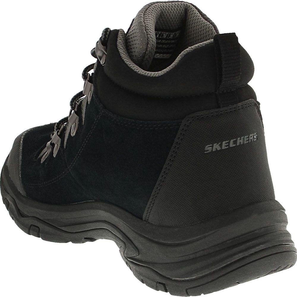 Skechers Trego El Capitan Hiking Boots - Womens Black Grey Back View