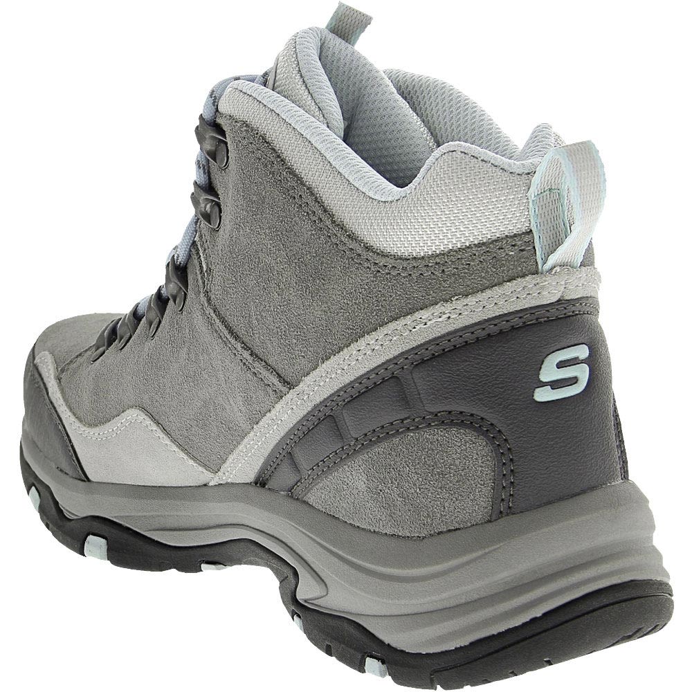 Skechers Relaxed Fit Trego RM Womens Hiking Boots Grey Back View
