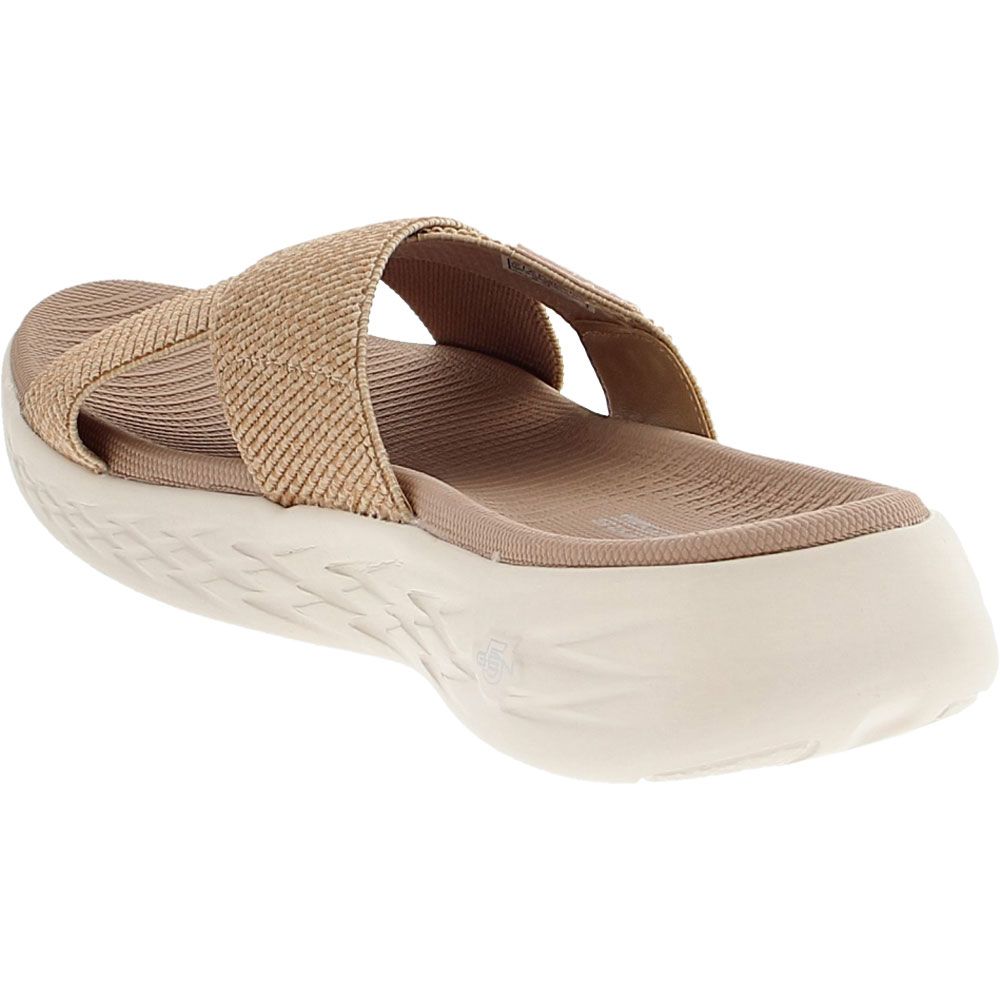Skechers On The Go 600 Glistening Sandals - Womens Rose Gold Back View