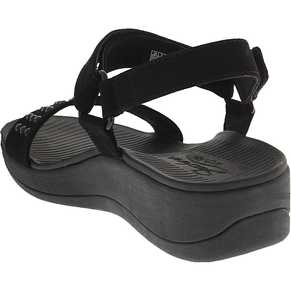 Skechers Arch Fit Sunshine Going Steady Sandals - Womens Black Back View