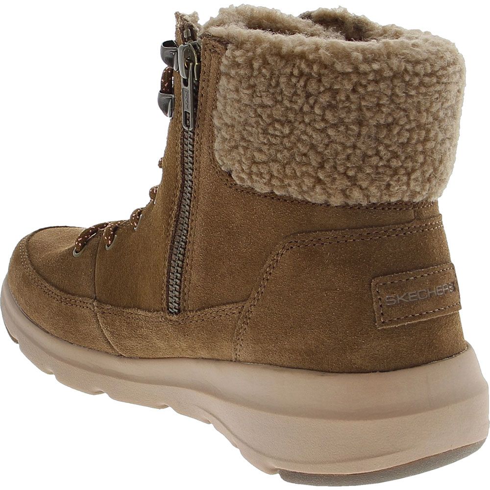 Skechers Glacial Ultra Casual Boots - Womens Brown Back View