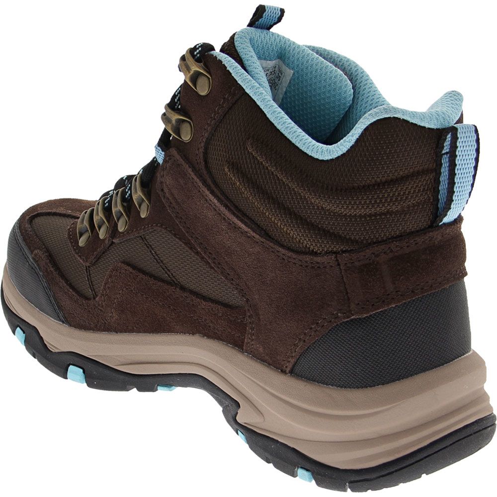 Skechers Trego Mid Waterproof Hiking Boots - Womens Chocolate Back View