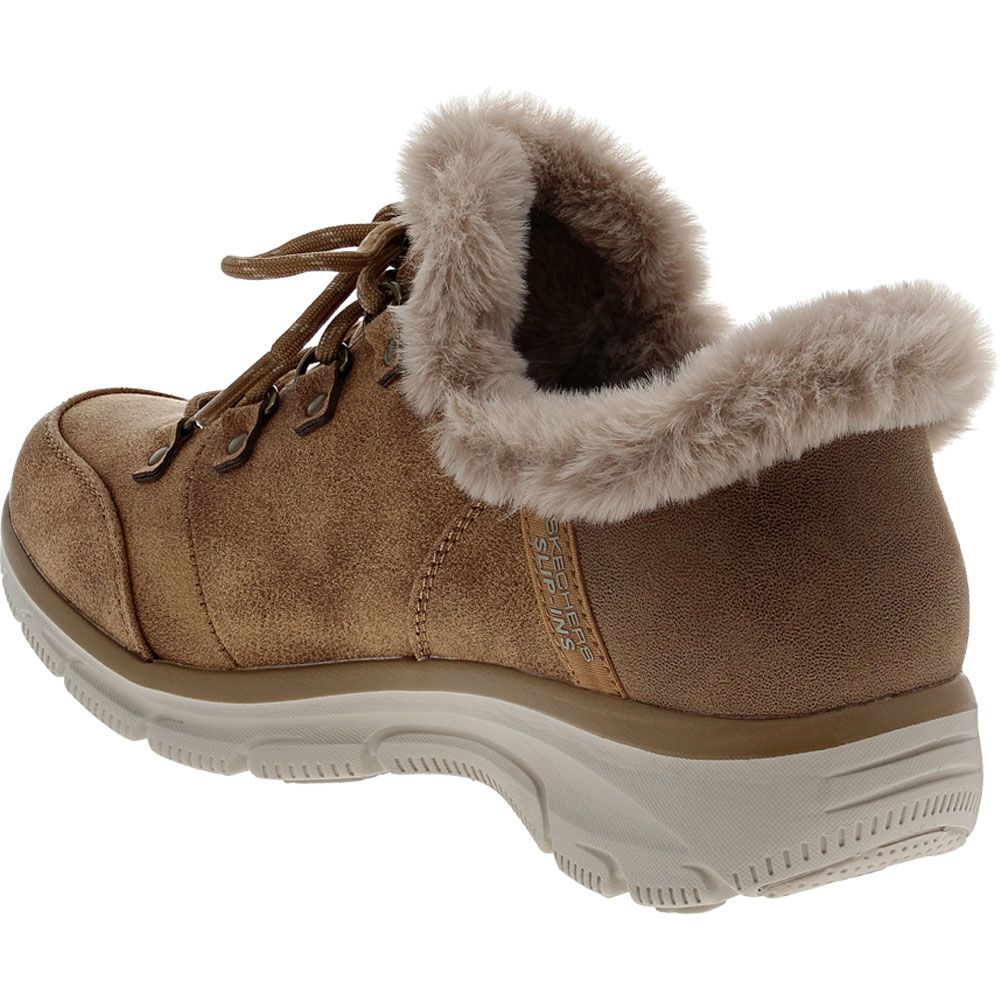 Skechers Slip Ins Easy Goingl Boots - Womens Tan Back View