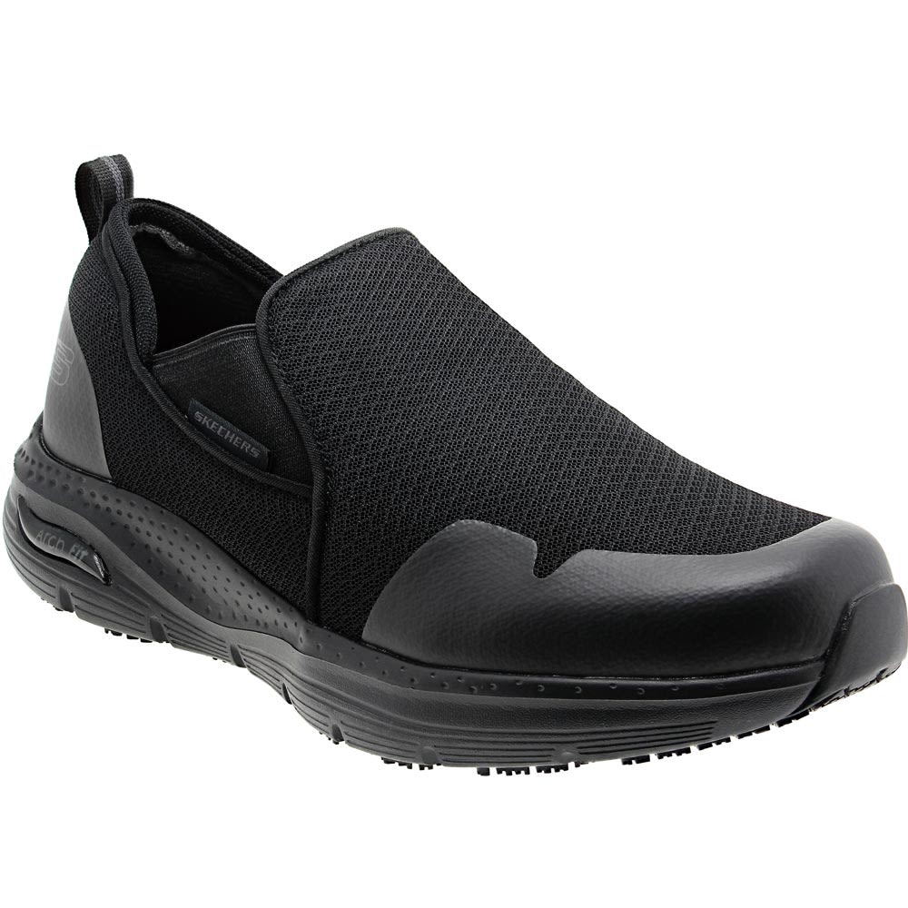 Skechers Work Arch Fit Tineid Non-Safety Toe Work Shoes - Mens Black