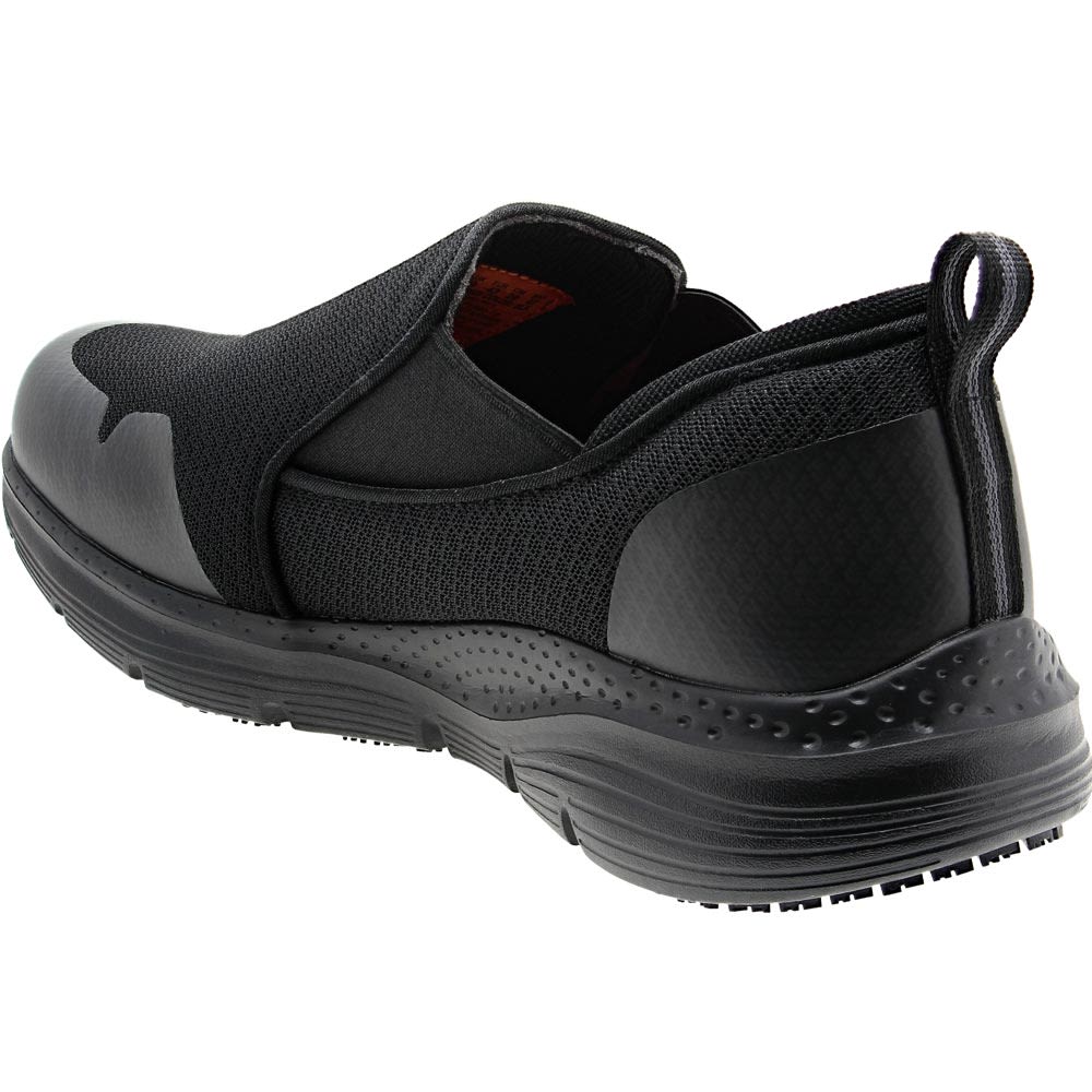 Skechers Work Arch Fit Tineid Non-Safety Toe Work Shoes - Mens Black Back View