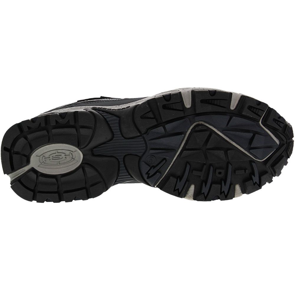 Skechers Work Stamina Safety Toe Work Shoes - Mens Navy Black Sole View