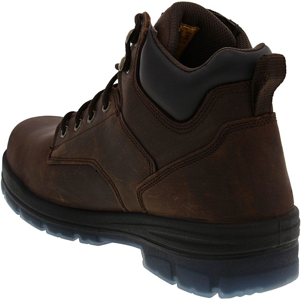 Skechers Work Argum Safety Toe Work Boots - Mens Dark Brown Back View