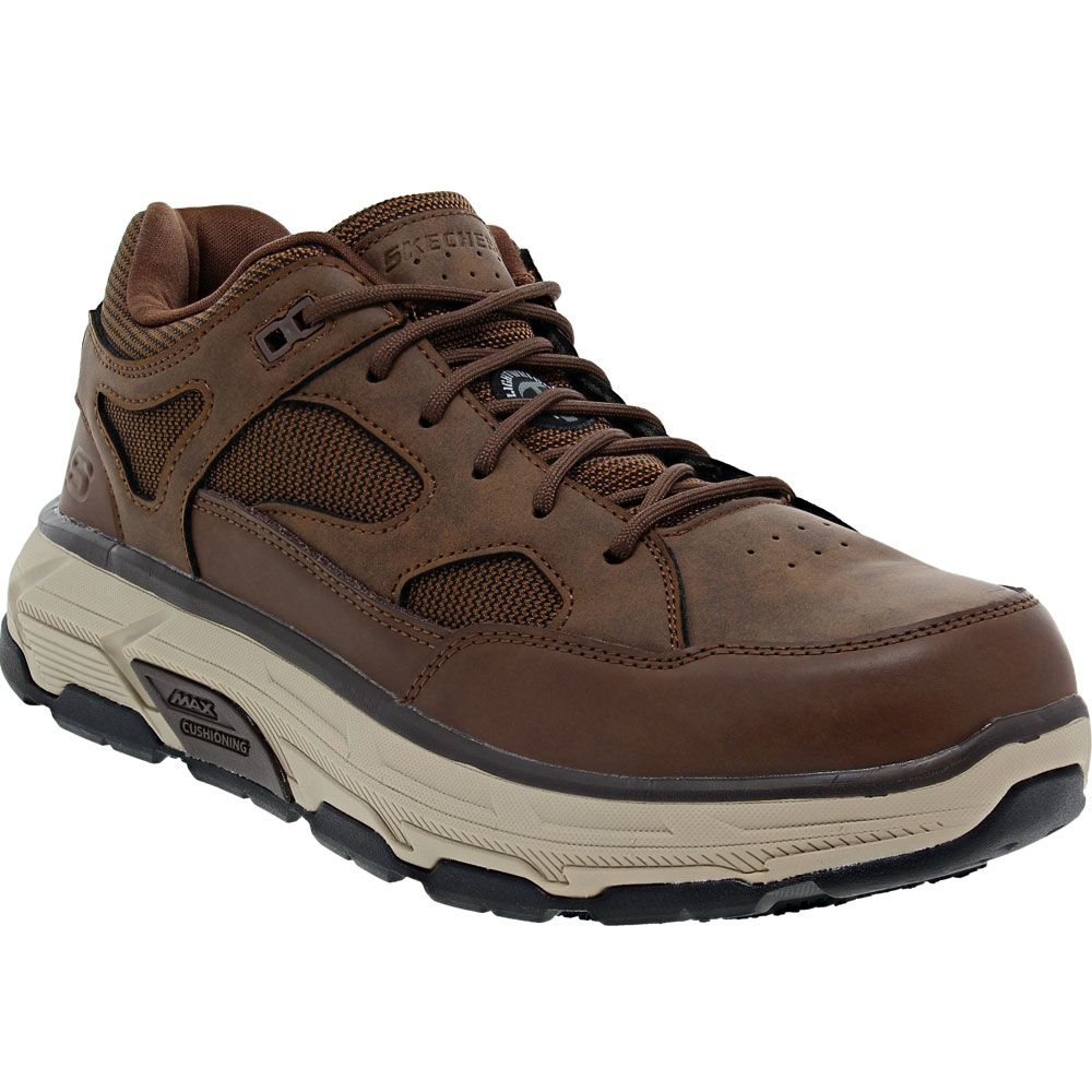 Skechers Work Max Stout Safety Toe Work Shoes - Mens Brown