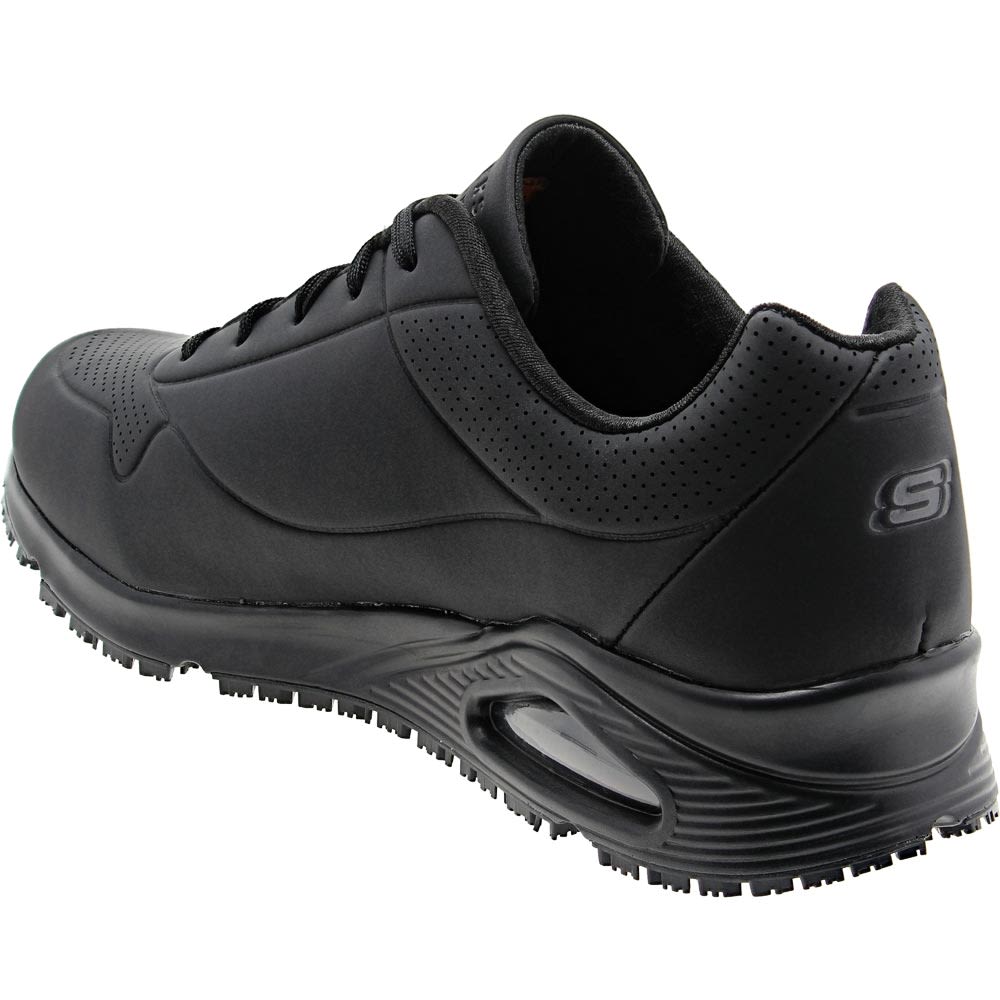 Skechers Work Uno Sr Sutal Non-Safety Toe Work Shoes - Mens Black Back View
