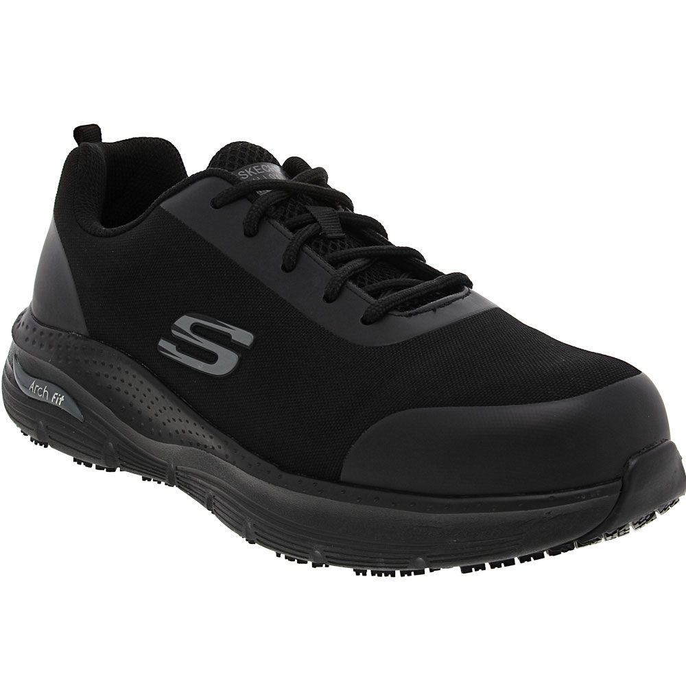 Skechers Work Arch Fit Ringstap Safety Toe Work Shoes - Mens Black