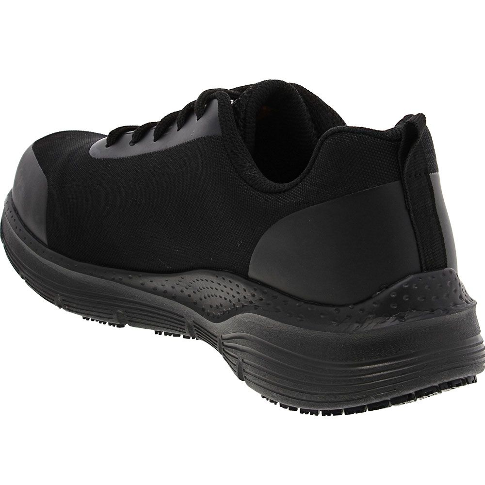 Skechers Work Arch Fit Ringstap Safety Toe Work Shoes - Mens Black Back View