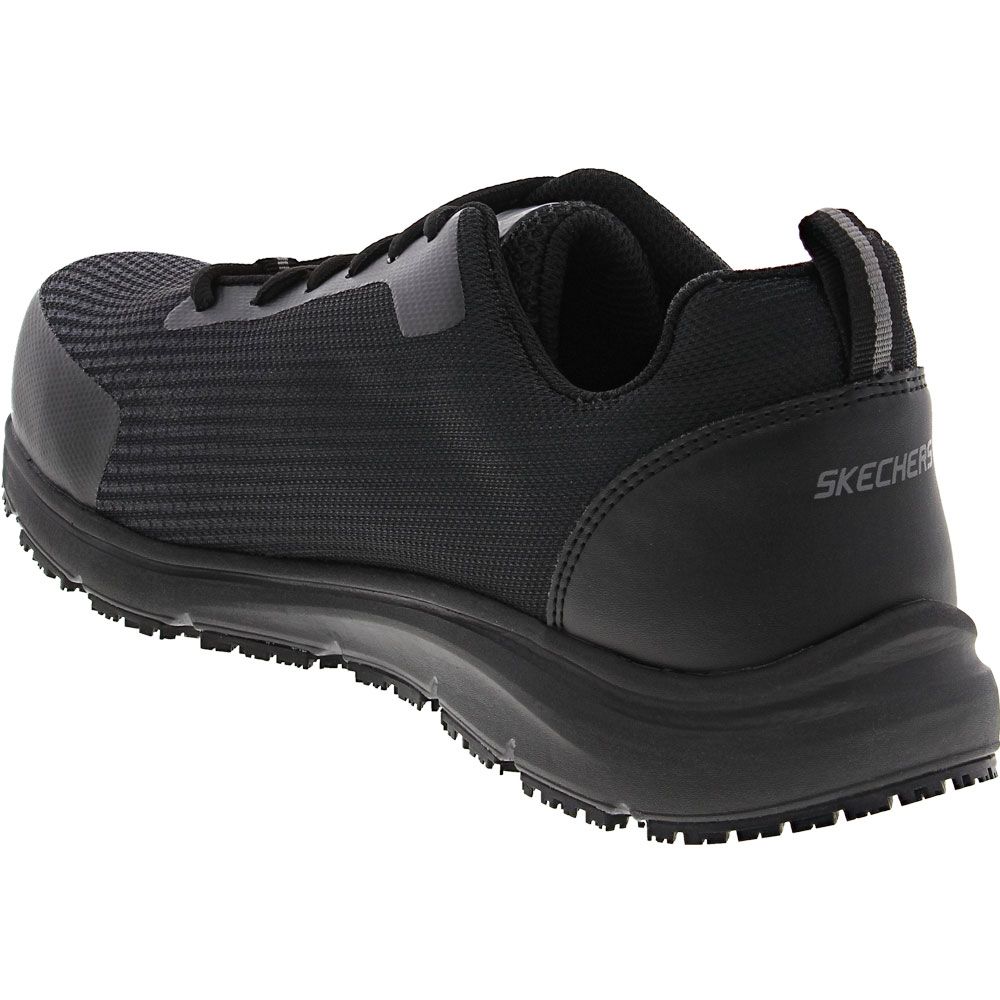 Skechers Work Ulmus SR Safety Toe Work Shoes - Mens Black Back View