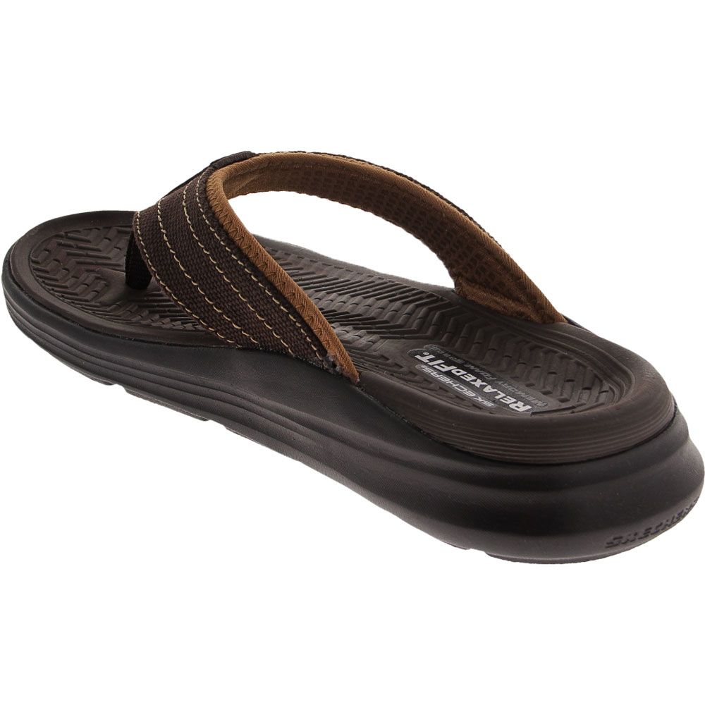 Skechers Thong Sandal Flip Flops - Mens Chocolate Back View